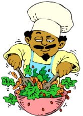 tossing salad